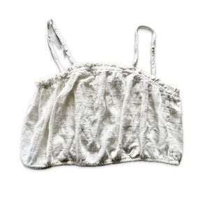 Aerie White Boho Tube Top Lightweight Feminine Cropped Breezy Summer Women’s Top